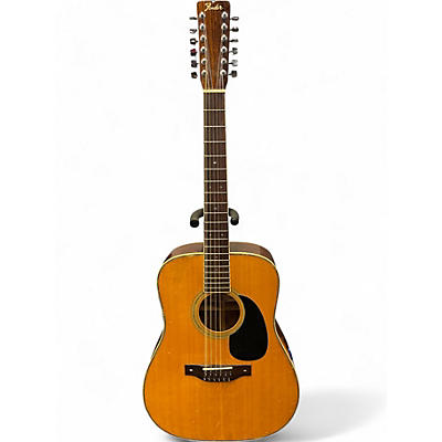 Used 1970s Fender F80-12 Natural 12 String Acoustic Guitar
