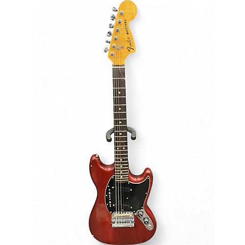 Fender Used 1970s Fender MUSTANG TRANSPARENT RED Solid Body Electric Guitar TRANSPARENT RED