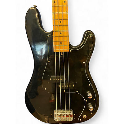 Used 1970s Hondo Ii p-style Black Electric Bass Guitar