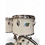 Used 1970s Ludwig 4 Piece 70s Olive Badge Concert Kit White Drum Kit White