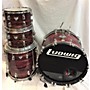 Used Ludwig Used 1970s Ludwig 4 piece Standard Red Strata Drum Kit red strata