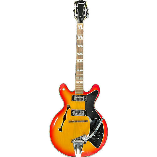 National Used 1970s National EG685 3 Color Sunburst Hollow Body Electric Guitar 3 Color Sunburst