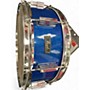 Used 1970s Pearl 5.5X14 Snare Blue Sparkle Drum Blue Sparkle 10