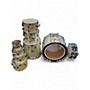Used 1970s Pearl 9 Piece 1970s Fiber Glass kit silver satin Drum Kit silver satin