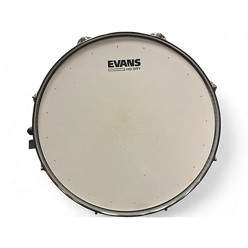 Used 1970s Rogers 14in STEEL SNARE Black and Silver Drum Black and Silver 33