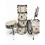 Used 1970s Rogers 6 Piece Drum Kit White Drum Kit White