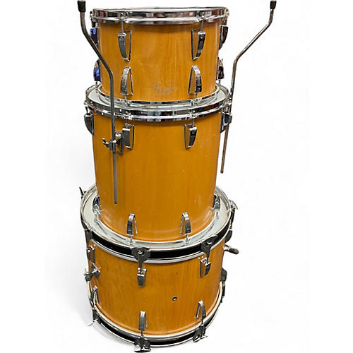 Used 1970s SONOR 3 Piece Slinger Natural Beechwood Drum Kit Natural Beechwood