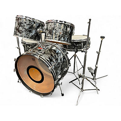 Used 1970s Slingerland 5 Piece Pop Outfit Black Diamond Pearl Drum Kit
