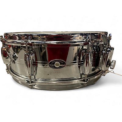 Used 1970s Slingerland 5X14 Gene Krupa Sound King Chrome Over Brass Drum