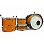 Used 1970s Stewart 4 Piece Japanese Orange Sparkle Drum Kit Orange Sparkle