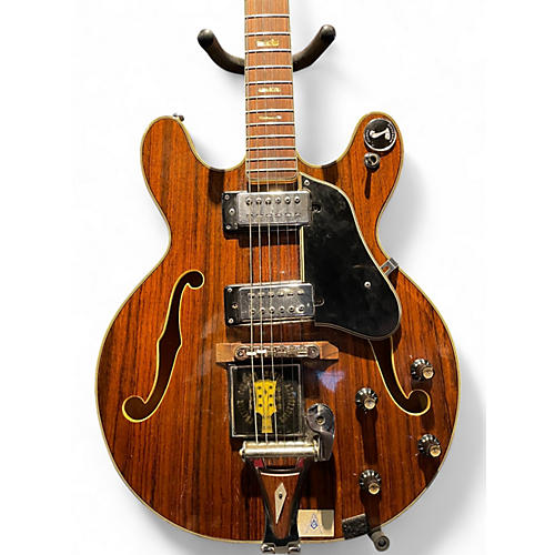 Used 1970s Univox Coily Walnut Hollow Body Electric Guitar Walnut