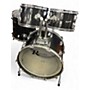 Used 1972 Rogers 4 Piece Shell Pack Black Drum Kit Black