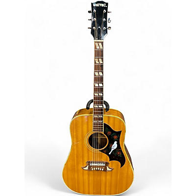 Used 1972 Univox Dove Natural Acoustic Guitar