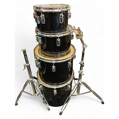 Pearl Used 1979 Pearl Multiple Vintage 1979 Fiberglass Concert Toms Jet Black Drum Jet Black 140