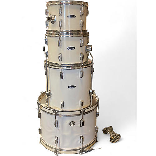 Used 1979 Reuther 4 Piece DRUM KIT WHITE Drum Kit WHITE