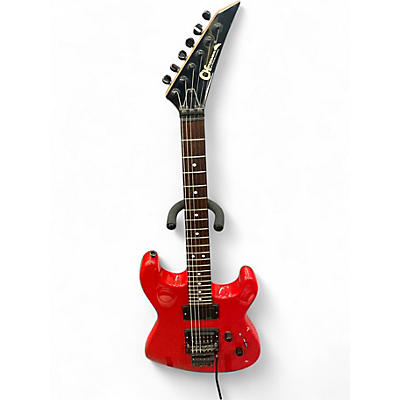 Used 1980s Charvel 3a Hot Rod Red Solid Body Electric Guitar