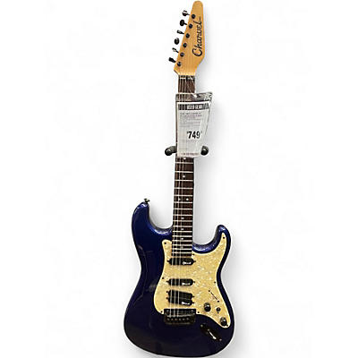 Used 1980s Charvel ST Deluxe Blue Solid Body Electric Guitar