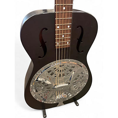 Used 1980s Dobro F60 Black Resonator Guitar
