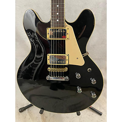 Electra Used 1980s Electra X420 Black Hollow Body Electric Guitar