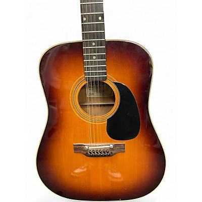 Used 1980s Epiphone FT-160SB 2 Color Sunburst 12 String Acoustic Guitar
