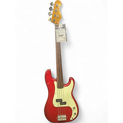 Used 1980s Fender PRECISION BASS Candy Apple Red Electric Bass Guitar