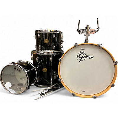 Gretsch Drums Used 1980s Gretsch Drums 4 piece American Progressive Jazz Black Drum Kit