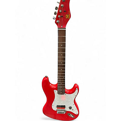 Used 1980s Hondo H75 Red Solid Body Electric Guitar
