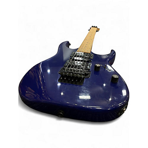 Used 1980s Ibanez EX270C Blue Solid Body Electric Guitar Blue