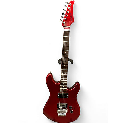 Used 1980s Kramer focus 2000 Chrome Red Metallic Solid Body Electric Guitar Chrome Red Metallic