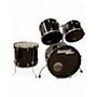 Used 1980s Ludwig 4 Piece ROCKER SERIES 4PC BLACK Drum Kit BLACK