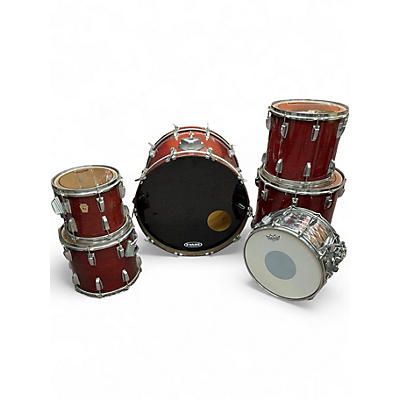 Used 1980s Ludwig 6 Piece Classic Maple Ruby Drum Kit