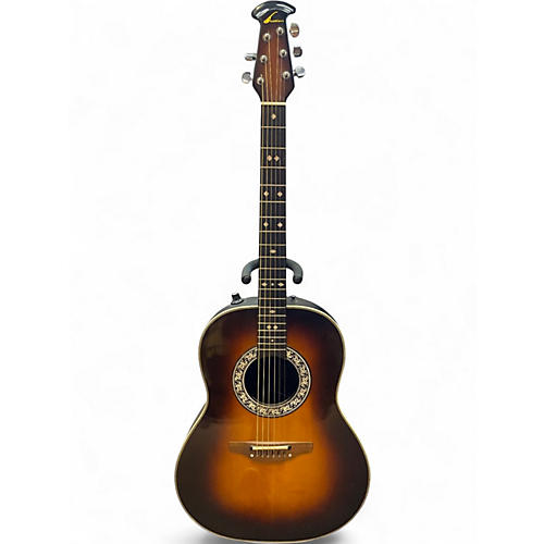 Used 1980s Ovation 1612 Custom Balladeer 3 Color Sunburst Acoustic Electric Guitar 3 Color Sunburst