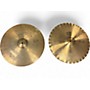Used 1980s Paiste 15in Alpha Sound Edge Hi Hat Pair Cymbal 35