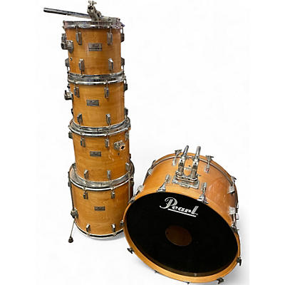 Used 1980s Pearl 5 Piece Professional DLX Series Natural Drum Kit