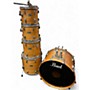 Used 1980s Pearl 5 Piece Professional DLX Series Natural Drum Kit Natural