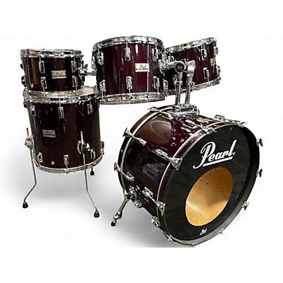 Used 1980s Pearl 5 Piece USA Maple Shell Pack Wine Red Drum Kit