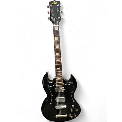 Used 1980s SIGMA SG STYLE Black Solid Body Electric Guitar