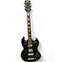 Used 1980s SIGMA SG STYLE Black Solid Body Electric Guitar Black