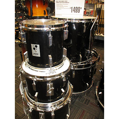 SONOR Used 1980s SONOR 5 piece Phonic Gloss Black Drum Kit