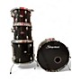 Used 1980s Slingerland 4 Piece 4 PIECE Black Drum Kit Black