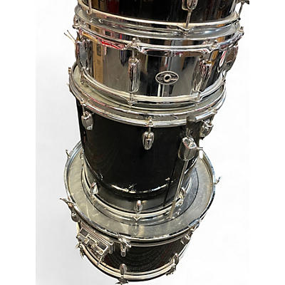 Used 1980s Slingerland 7 Piece SPIRIT Black Drum Kit