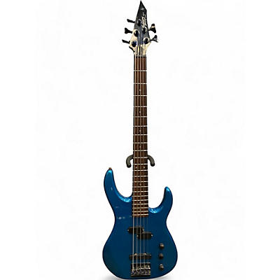 Squier Used 1980s Squier Hm Bass V Metallic Blue Electric Bass Guitar