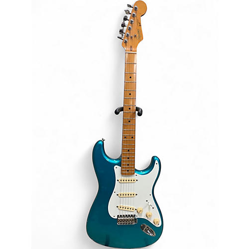 Used 1980s Squier MIJ Stratocaster E-Series Turquoise Solid Body Electric Guitar Turquoise