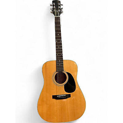 Used 1980s Vega V 244 18 Style Dread with V Neck Natural Acoustic Guitar