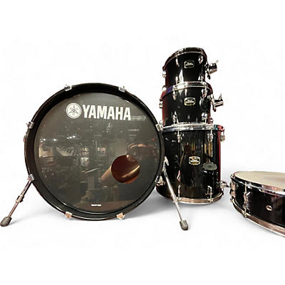 Yamaha Used 1980s Yamaha 5 Piece touring custom Black Drum Kit