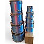 Used 1981 Rogers 9 Piece STUDIO TEN Metallic Blue Drum Kit Metallic Blue