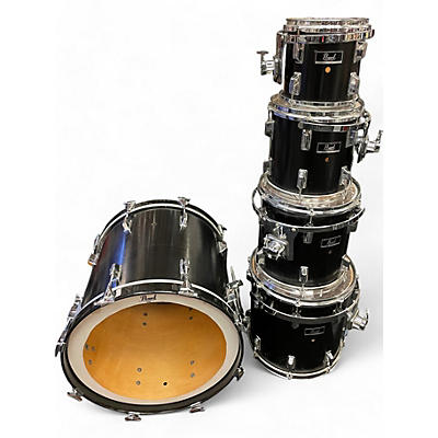 Pearl Used 1988 Pearl 5 Piece Vintage 1980's Keller Shell Jet Black Drum Kit