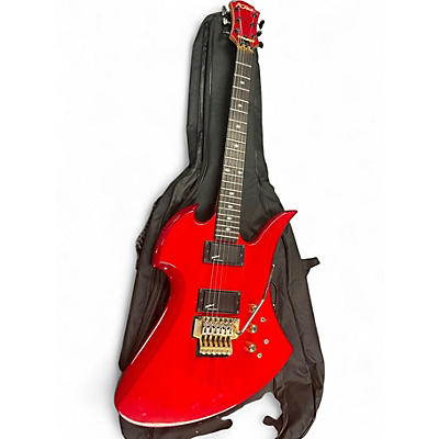 Used 1989 B.C. Rich Mocking Bird Transparent Red Acoustic Guitar
