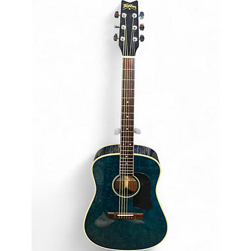 Used 1990 Washburn D12/YBL BLUE MARBLE Acoustic Guitar BLUE MARBLE