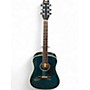 Used 1990 Washburn D12/YBL BLUE MARBLE Acoustic Guitar BLUE MARBLE